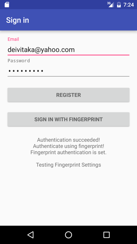 Authentication succeeded