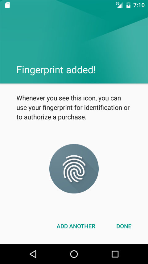 Fingerprint page